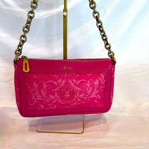 Hard to Find Pink Versace Pochette ! STUNNING and AUTHENTIC! LEATHER